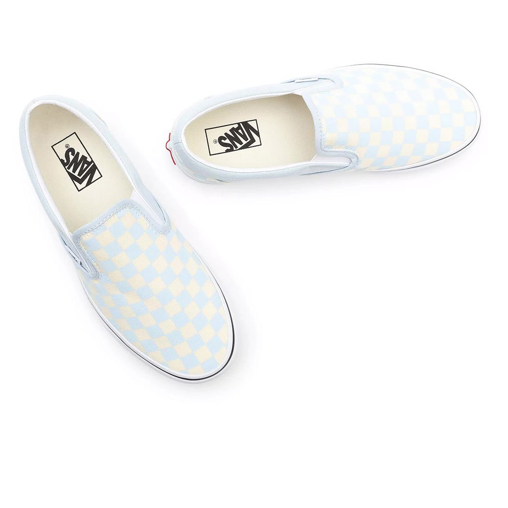 Vans Checkerboard Classic Slip-On Shoes Ballad Blue/True White Checkerboard